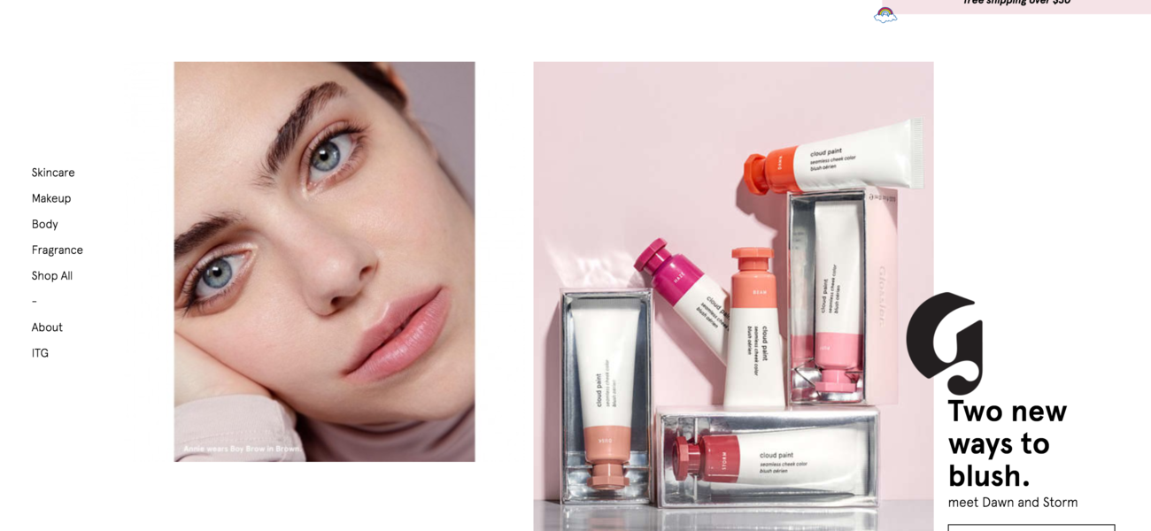Glossier website